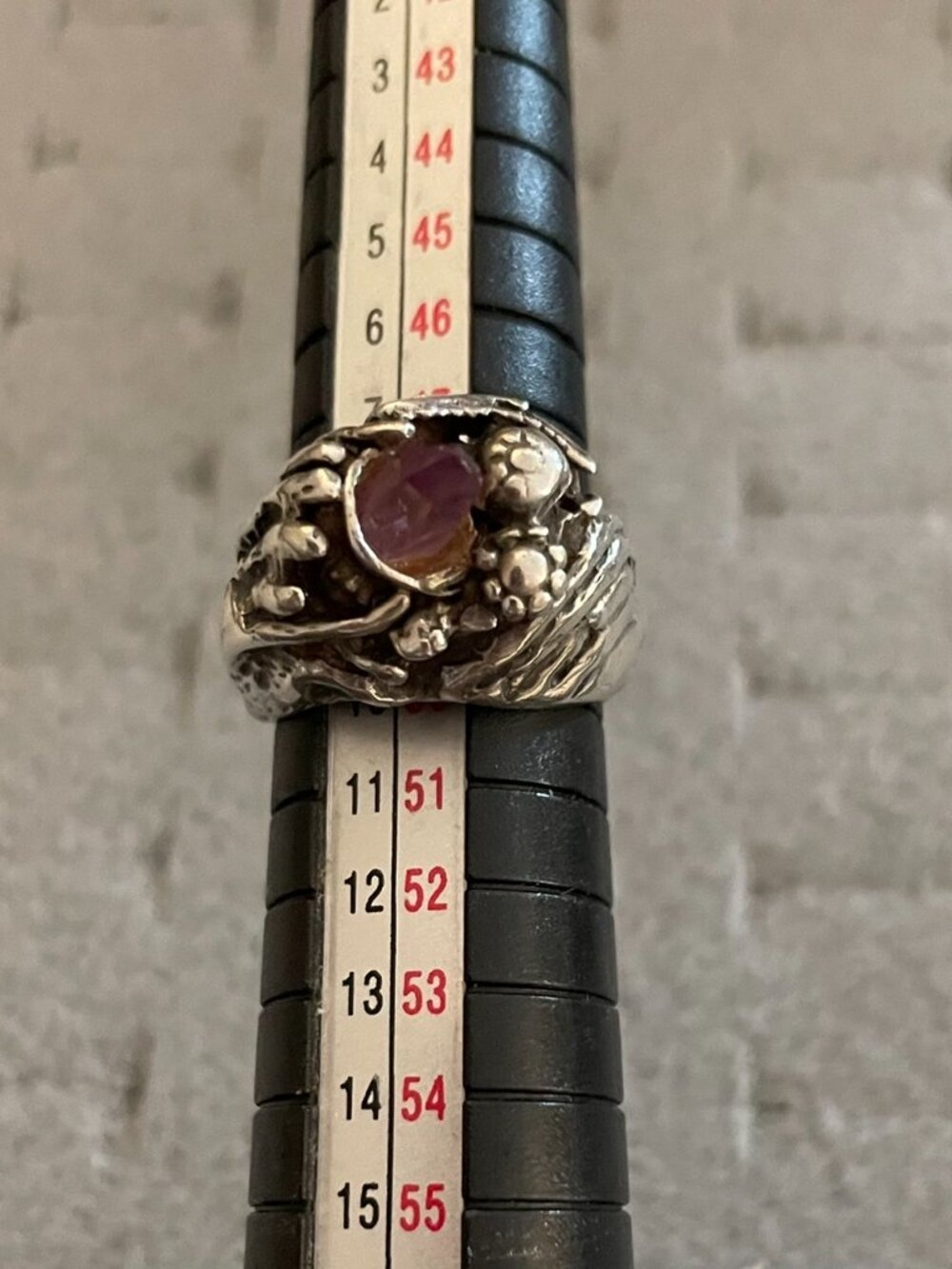 Vintage Sterling Silver Ring Sz 5 Handmade Amethyst Bob Stringer OOAK Y2K $325 - Picture 10 of 16